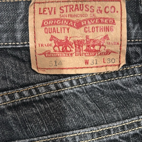Men pants Levi’s 514 W31 L30 Black - Picture 4 of 8